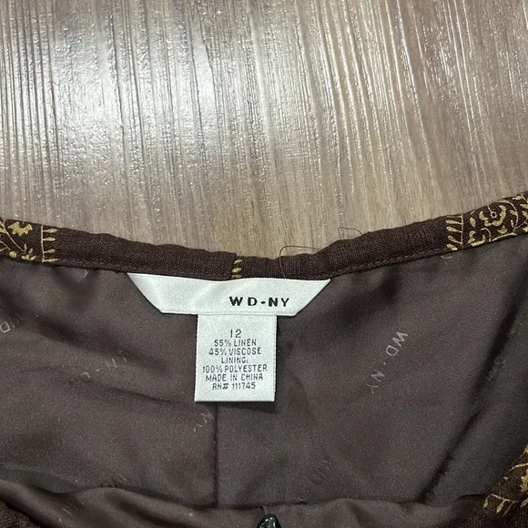 WD.NY Brown & Gold Sequin Skirt - Picture 7 of 7